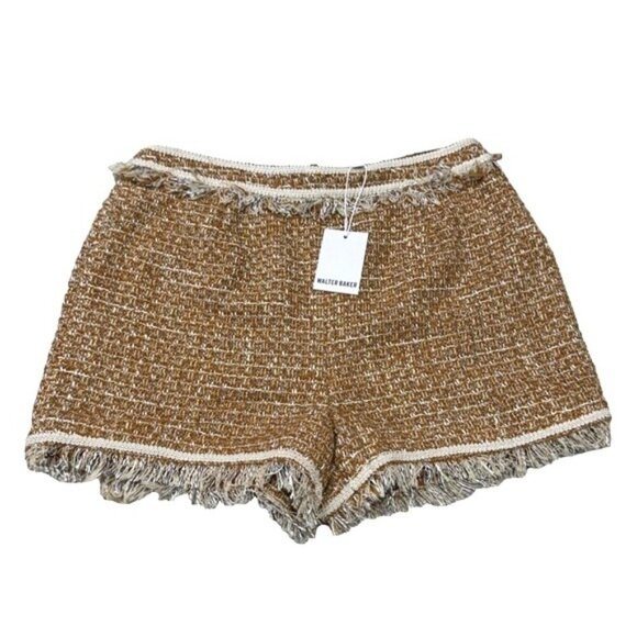 Walter Baker Set Laken Sz 10 Gingham Shorts & XL Jacket Honey Tweed Boucle NWT - Picture 4 of 10